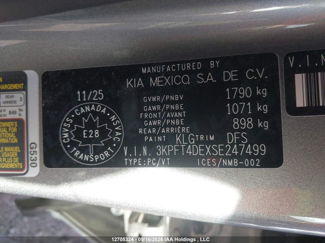 2025 Kia K4 Lx მანქანა იყიდება აუქციონზე, vin: 3KPFT4DEXSE247499, აუქციონის ნომერი: 12705324