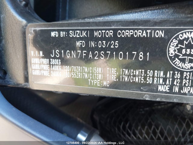 Suzuki GSX-R600 2025 JS1GN7FA2S7101781 Image 12