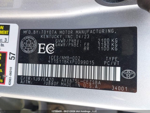 4T1S11BKXPU099015 Toyota CAMRY SE