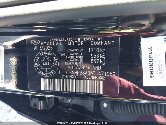 Hyundai Venue 2026 KMHRB8A35TU471059 Image 9