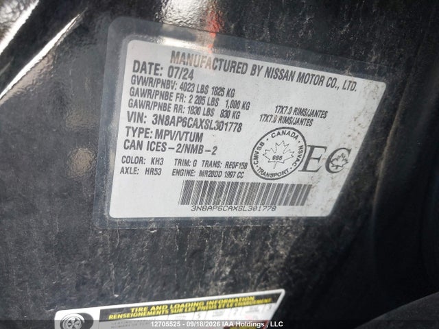 Nissan KICKS SV 2025 3N8AP6CAXSL301778 Image 9