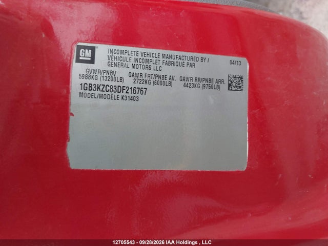 Aukcja sprzedaży 2013 Chevrolet Silverado K3500, vin: 1GB3KZC83DF216767, numer aukcji: 12705543