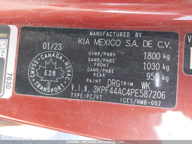 KIA Forte Gt Limited 2023 3KPF44AC4PE587206 Image 18