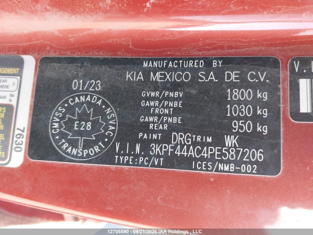 KIA Forte Gt Limited 2023 3KPF44AC4PE587206 Image 9