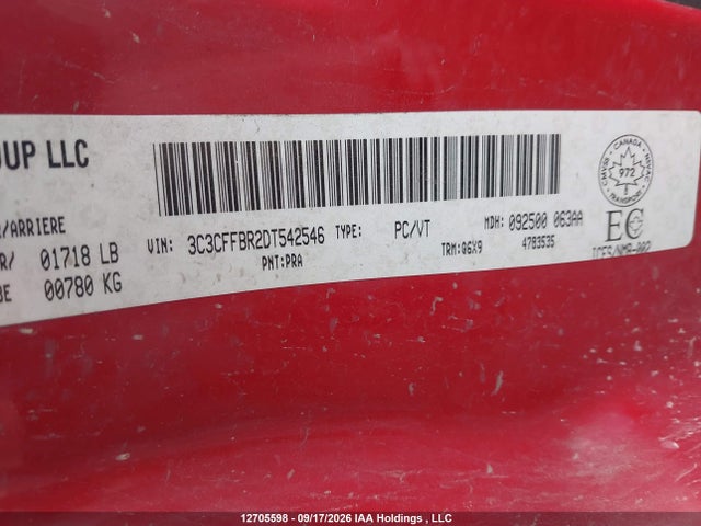 2013 Fiat 500 Sport მანქანა იყიდება აუქციონზე, vin: 3C3CFFBR2DT542546, აუქციონის ნომერი: 12705598