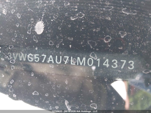 Aukcja sprzedaży 2020 Volkswagen Golf, vin: 3VWG57AU7LM014373, numer aukcji: 12705632