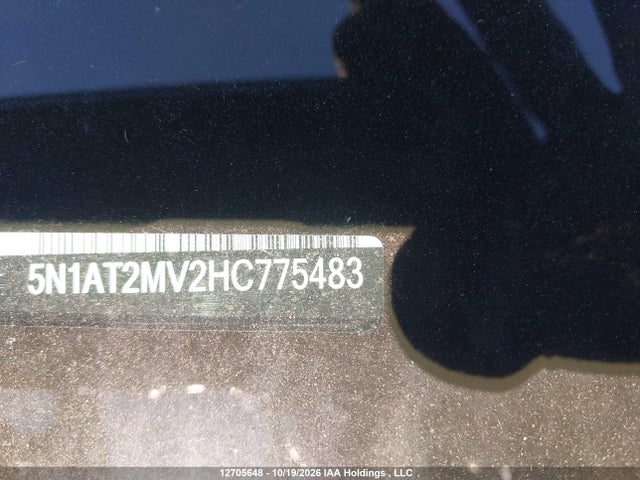 5N1AT2MV2HC775483 Nissan Rogue S/sl Platinum/sv