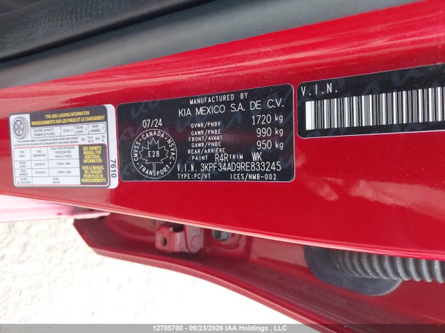 Aukcja sprzedaży 2024 Kia Forte Ex/ex+/ex Premium, vin: 3KPF34AD9RE833245, numer aukcji: 12705700