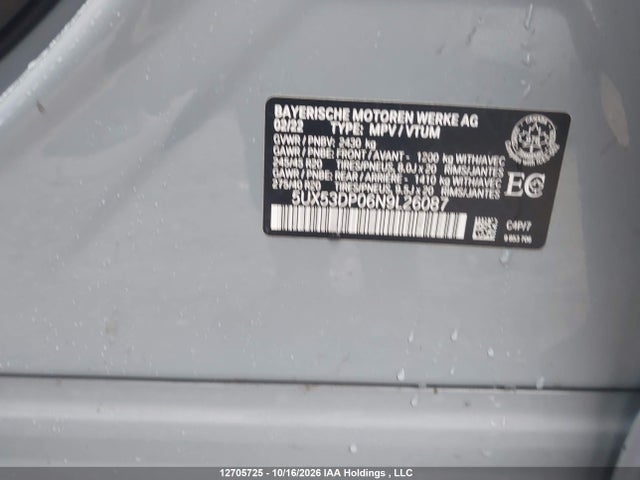 5UX53DP06N9L26087 BMW X3 Xdrive30i