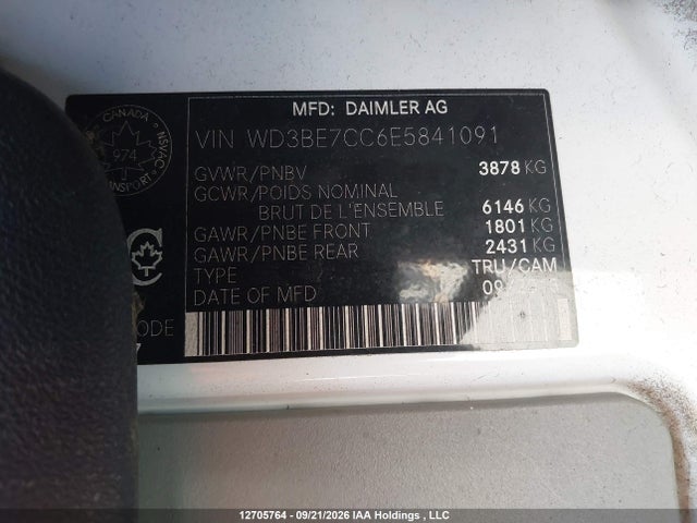 WD3BE7CC6E5841091 Mercedes-Benz Sprinter 2500 Standard Roof V6