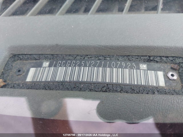 Aukcja sprzedaży 2007 Chevrolet Express, vin: 1GCGG25V271107923, numer aukcji: 12705798