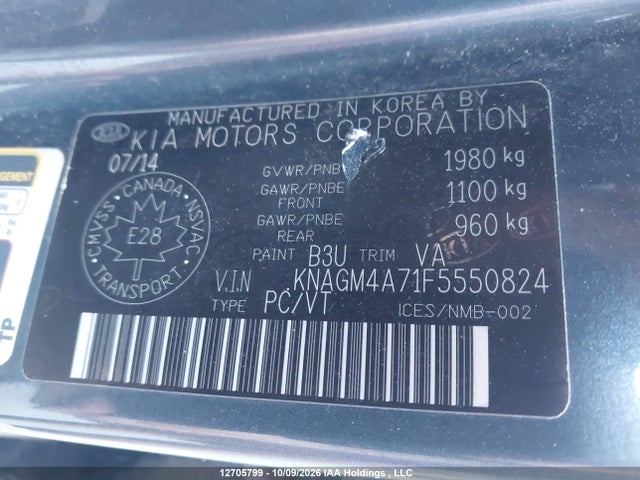 KIA Optima 2015 KNAGM4A71F5550824 Image 19