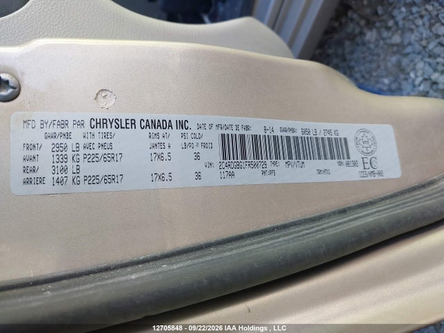 Dodge Grand Caravan 2015 2C4RDGBG1FR500729 Image 9