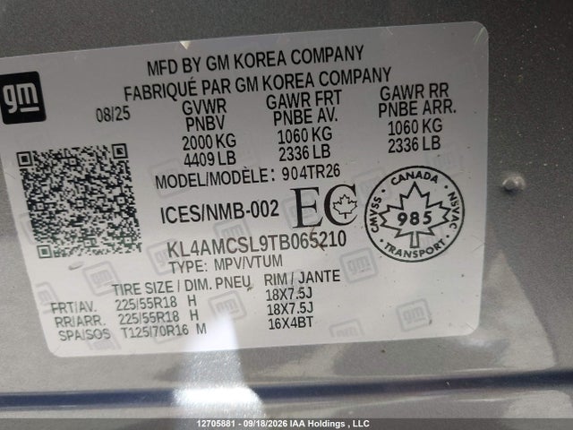 Продажа на аукционе авто 2026 Buick Encore Gx, vin: KL4AMCSL9TB065210, номер лота: 12705881