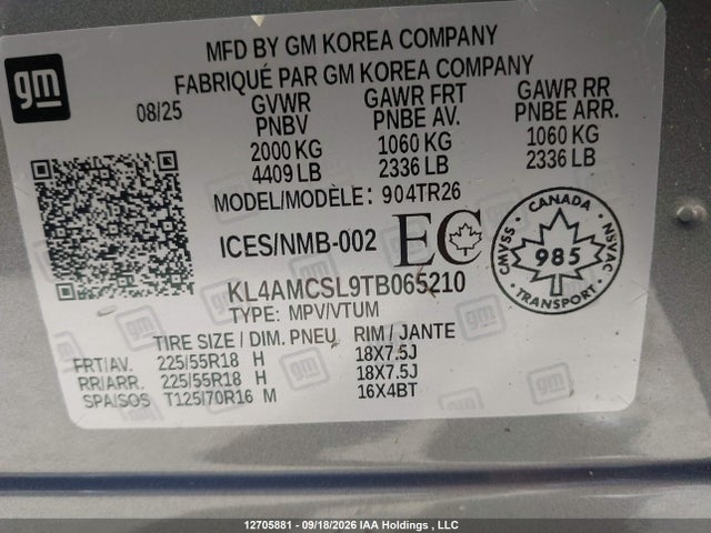 Продажа на аукционе авто 2026 Buick Encore Gx, vin: KL4AMCSL9TB065210, номер лота: 12705881