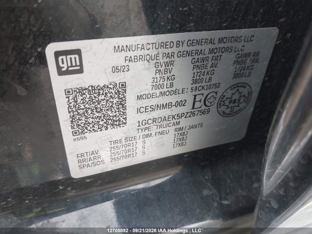 Chevrolet Silverado K1500 2023 1GCRDAEK5PZ267569 Image 21