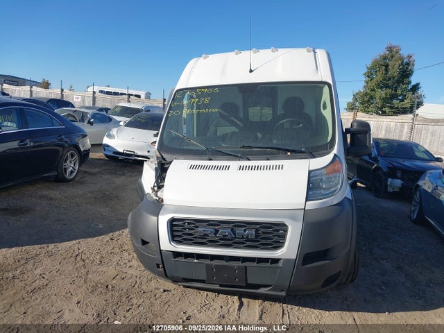 2020 Ram Promaster 2500 High Roof 159 In. Wb მანქანა იყიდება აუქციონზე, vin: 3C6TRVDG9LE109938, აუქციონის ნომერი: 12705906