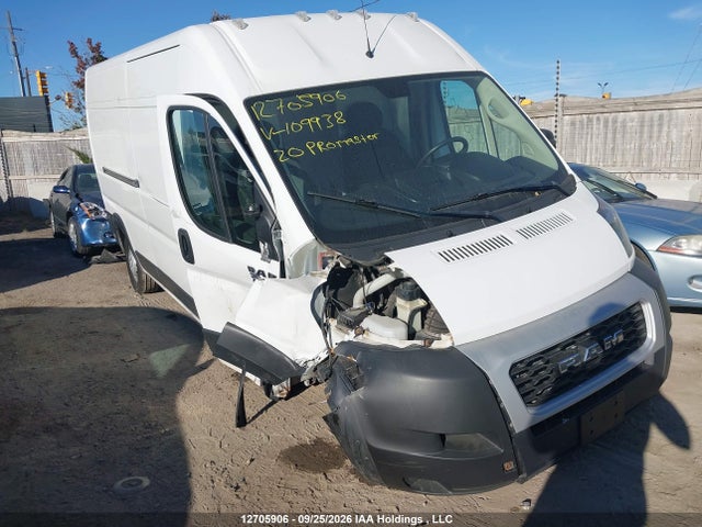 2020 Ram Promaster 2500 High Roof 159 In. Wb მანქანა იყიდება აუქციონზე, vin: 3C6TRVDG9LE109938, აუქციონის ნომერი: 12705906