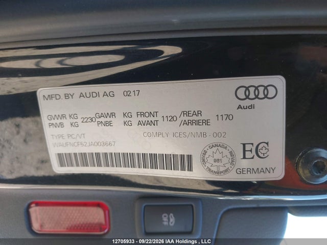 2018 Audi A5 2.0t Technik მანქანა იყიდება აუქციონზე, vin: WAUFNCF52JA003667, აუქციონის ნომერი: 12705933