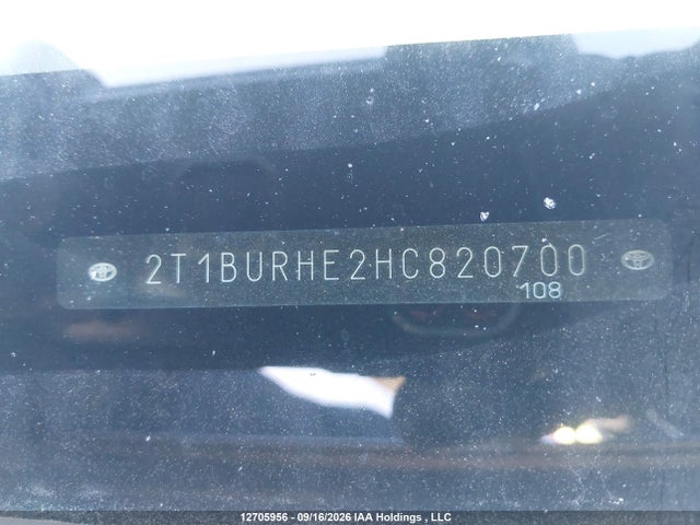 2T1BURHE2HC820700 Toyota Corolla