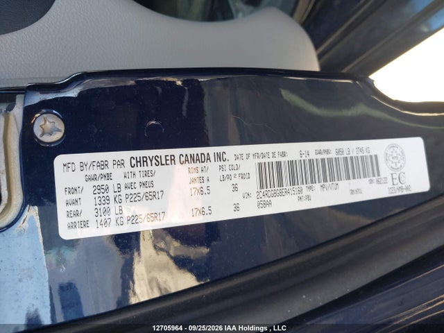 12705964 :رقم المزاد ، 2C4RDGBG8ER415160 vin ، 2014 Dodge Grand Caravan Se مزاد بيع