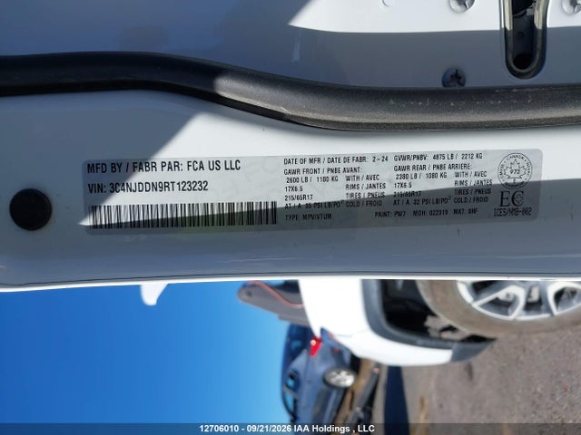 Продажа на аукционе авто 2024 Jeep Compass Trailhawk, vin: 3C4NJDDN9RT123232, номер лота: 12706010
