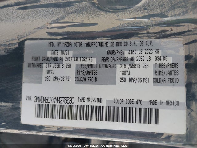 3MVDMBDYXMM276530 Mazda Cx-30 Premium