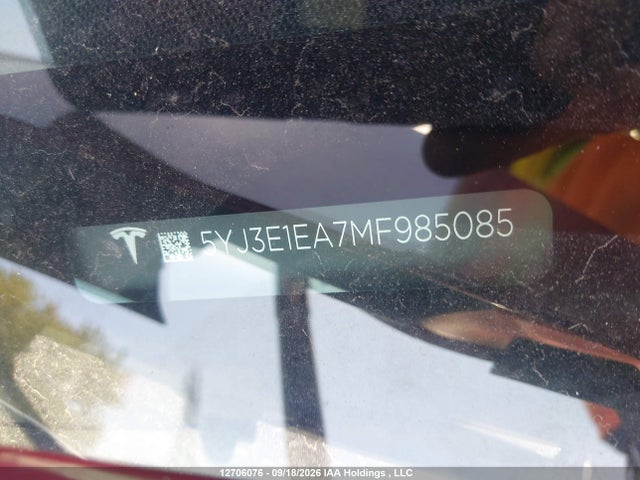 5YJ3E1EA7MF985085 Tesla Model 3 Standard Range/standard Range Plus