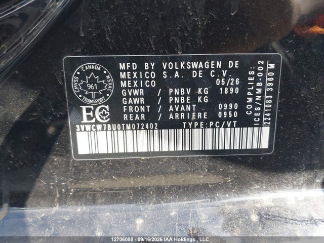 Volkswagen Jetta Trendline 2026 3VWCW7BU0TM072402 Image 9