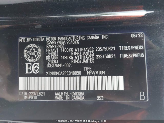 Aukcja sprzedaży 2023 Lexus Rx 350h, vin: 2T2BBMCA2PC018090, numer aukcji: 12706089