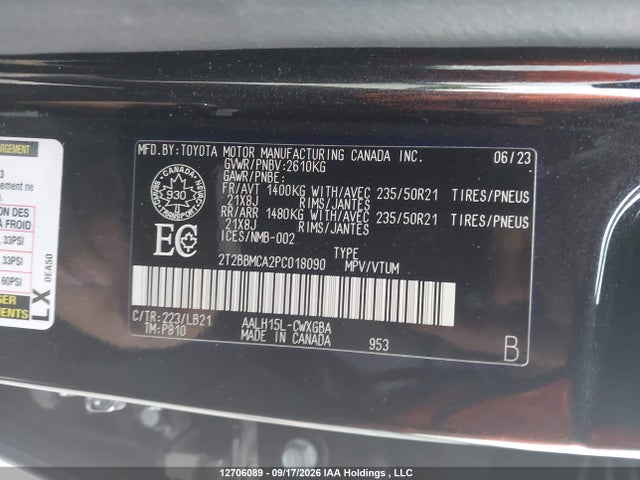 Aukcja sprzedaży 2023 Lexus Rx 350h, vin: 2T2BBMCA2PC018090, numer aukcji: 12706089