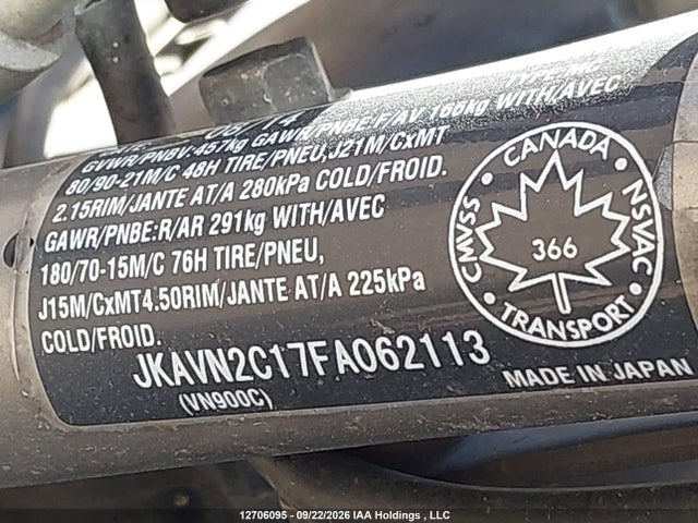 Kawasaki Vn900 C 2015 JKAVN2C17FA062113 Image 10