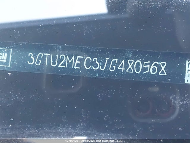 12706129 :رقم المزاد ، 3GTU2MEC3JG480568 vin ، 2018 Gmc Sierra K1500 Sle مزاد بيع