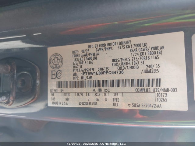 Ford F-150 Tremor 2023 1FTEW1E80PFC64738 Image 9