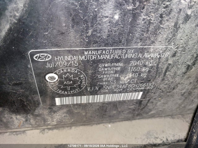 Hyundai Sonata 2016 5NPE34AF8GH266192 Image 18