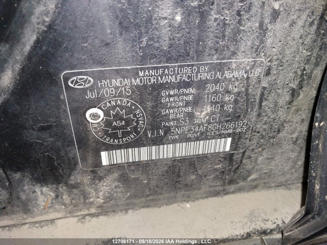 Hyundai Sonata 2016 5NPE34AF8GH266192 Image 9