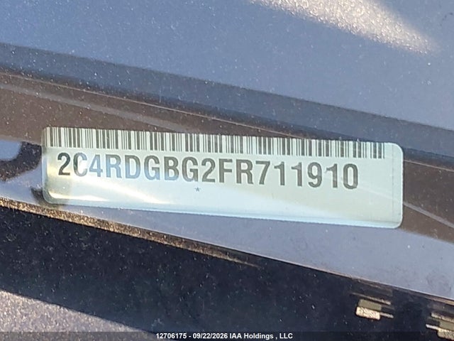 Aukcja sprzedaży 2015 Dodge Grand Caravan Se/sxt, vin: 2C4RDGBG2FR711910, numer aukcji: 12706175