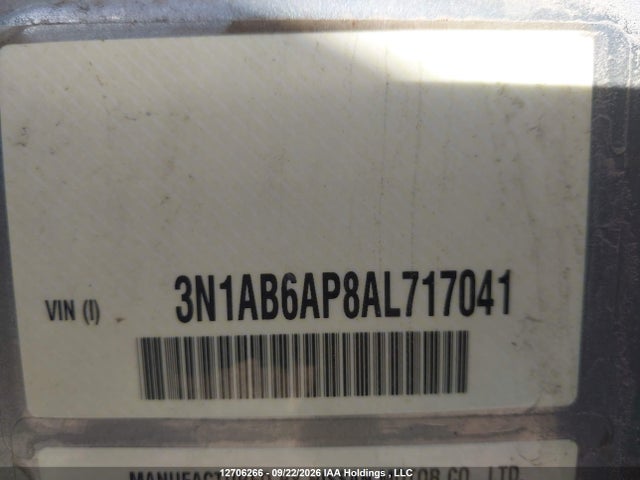 Продаж на аукціоні авто 2010 Nissan Sentra 2.0/2.0s/sr/2.0sl, vin: 3N1AB6AP8AL717041, номер лоту: 12706266