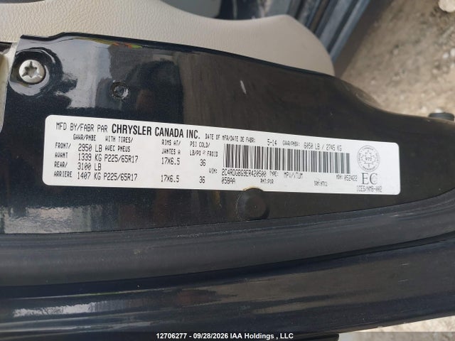 Dodge Grand Caravan Se 2014 2C4RDGBG9ER420500 Image 9