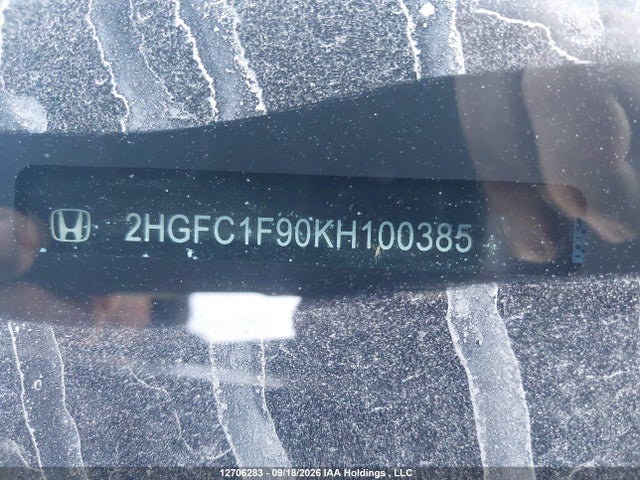 Honda Civic Touring 2019 2HGFC1F90KH100385 Image 20