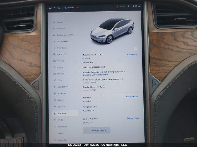 2020 Tesla Model X Long Range/long Range Plus მანქანა იყიდება აუქციონზე, vin: 5YJXCAE22LF234393, აუქციონის ნომერი: 12706332