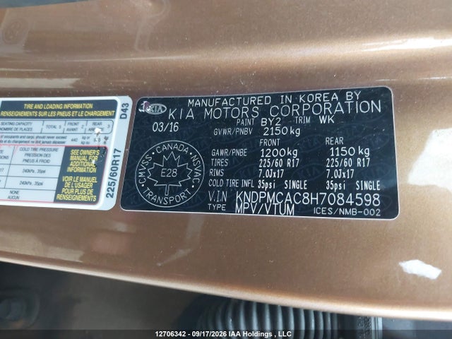 KIA Sportage Lx Awd 2017 KNDPMCAC8H7084598 Image 9