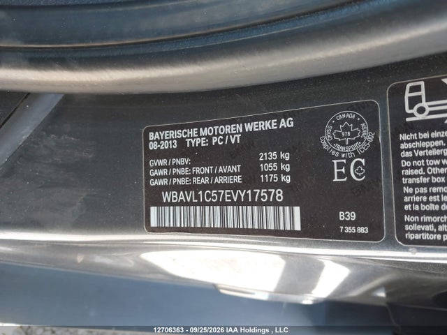 12706363 :رقم المزاد ، WBAVL1C57EVY17578 vin ، 2014 Bmw X1 Xdrive28i مزاد بيع