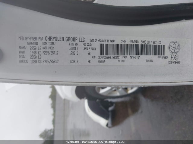 2014 Dodge Journey Cvp/se Plus მანქანა იყიდება აუქციონზე, vin: 3C4PDCABXET283411, აუქციონის ნომერი: 12706391