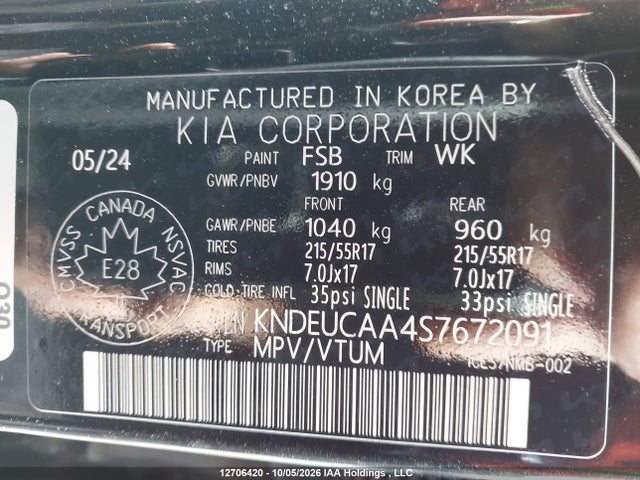 Продаж на аукціоні авто 2025 Kia Seltos Ex, vin: KNDEUCAA4S7672091, номер лоту: 12706420