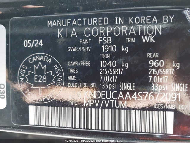 Продаж на аукціоні авто 2025 Kia Seltos Ex, vin: KNDEUCAA4S7672091, номер лоту: 12706420