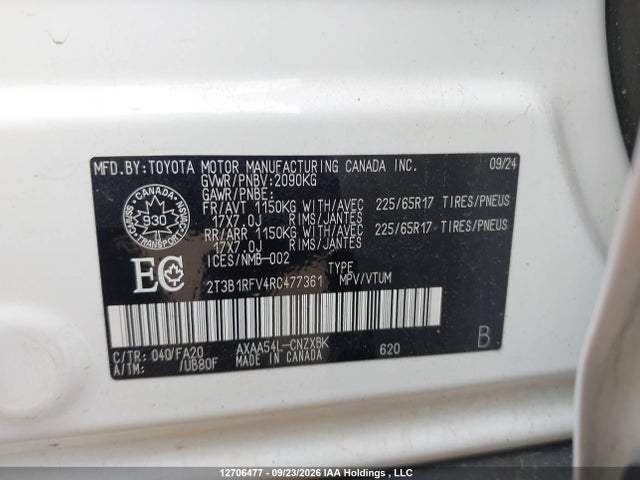 Toyota RAV4 LE 2024 2T3B1RFV4RC477361 Image 9