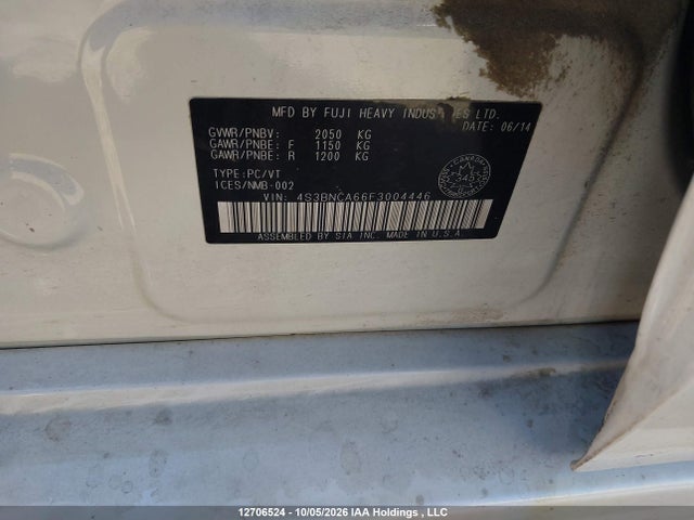 2015 Subaru Legacy მანქანა იყიდება აუქციონზე, vin: 4S3BNCA66F3004446, აუქციონის ნომერი: 12706524