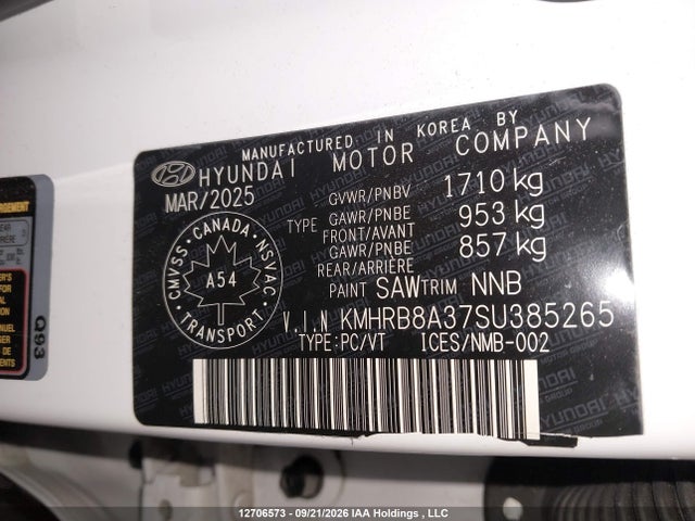 Hyundai Venue Essential 2025 KMHRB8A37SU385265 Image 9