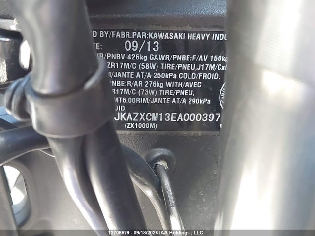 Kawasaki Zx1000 M 2014 JKAZXCM13EA000397 Image 10